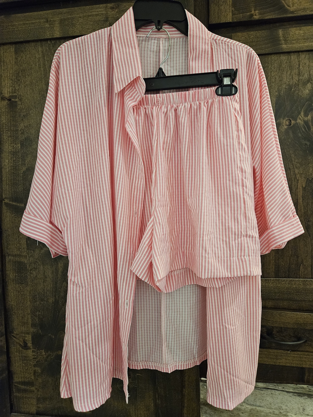 Striped Pink Women's Two-Piece Sleep Set